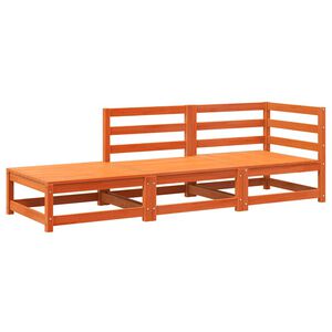 vidaXL 2-osobowa sofa ogrodowa z podn&oacute;żkiem, woskowy brąz, lita sosna