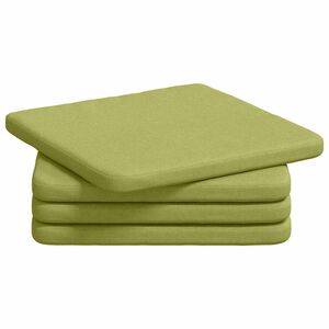 vidaXL Poduszki na siedziska 4 pcs Jasnozielony 40 x 40 x 3 cm tkanina