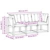 vidaXL Modułowa sofa na zewnątrz z poduszką 3 Sztuka Naturalny