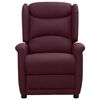 vidaXL Elektryczny fotel masujący, fioletowy, obity tkaniną