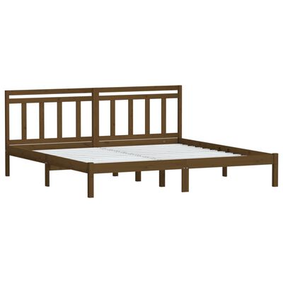 vidaXL Rama łóżka, miodowy brąz, lite drewno, 180x200 cm, 6FT