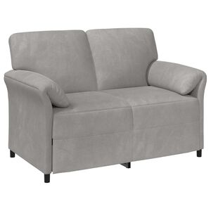 vidaXL Sofa dwuosobowa jasnoszary 138 x 83 x 95 cm Welur