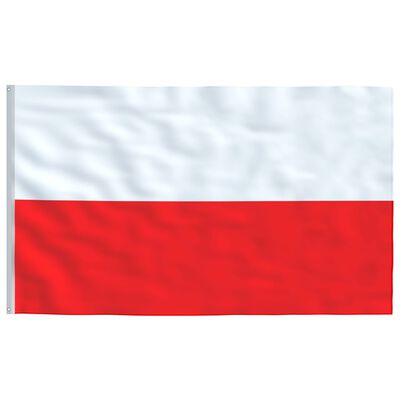 vidaXL Flaga Polski z aluminiowym masztem, 6 m