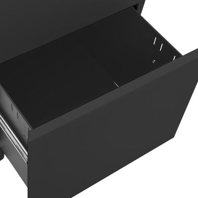 vidaXL Mobilna szafka kartotekowa, antracytowa, 39x45x60 cm, stalowa