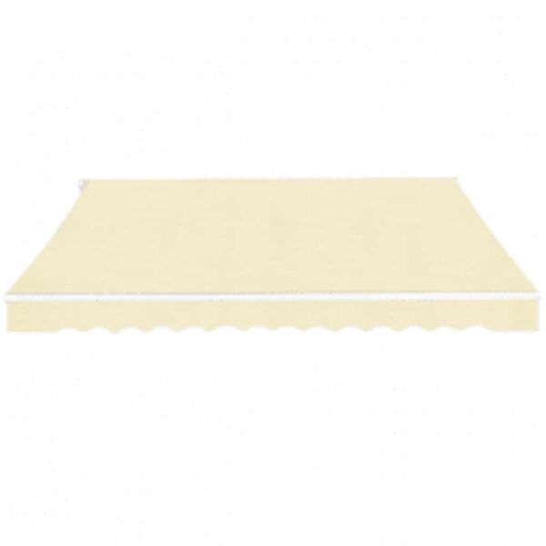 vidaXL Markiza zwijana ręcznie, 600 cm, kremowa