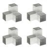 vidaXL Łączniki w kształcie Y, 4 szt., galwanizowany metal, 101x101 mm