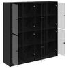 vidaXL Highboard 2 pcs Czarny Dąb 68 x 37 x 142 cm