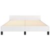 vidaXL Rama ł&oacute;żka z zagł&oacute;wkiem, biała, 140x200cm, obita sztuczną sk&oacute;rą