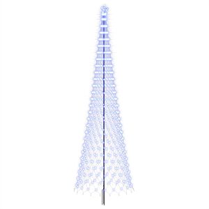 vidaXL Choinka świąteczna LED 500 cm 550 LED Niebieski Żelazo Czarny
