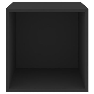 vidaXL Półka ścienna, czarna, 37x37x37 cm, płyta wiórowa