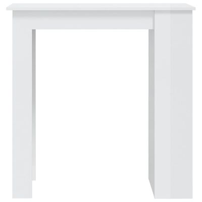vidaXL Stolik barowy z półkami, wysoki połysk, biały, 102x50x103,5 cm