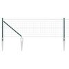vidaXL Płot Euro z Kolcami 50 x 0,4 m Stal pokryta PVC zielony Siatka