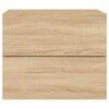 vidaXL Wisząca szafka nocna z podświetleniem LED, dąb sonoma