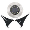 vidaXL Solarne lampy gruntowe LED, 8 szt., kolory RGB