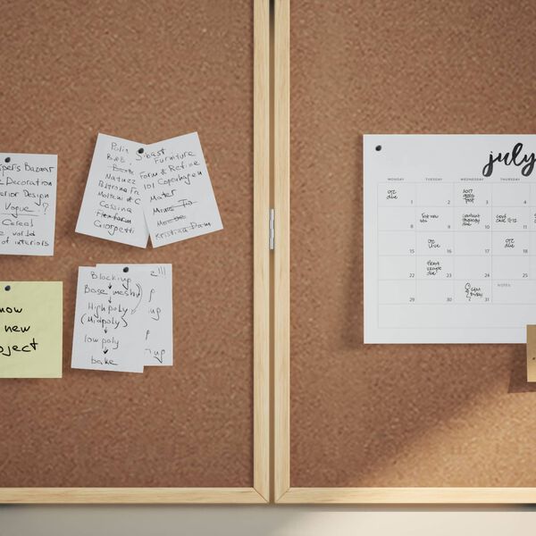 vidaXL Tablica informacyjna Brązowy 80 x 80 x 1.4 cm