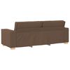vidaXL Sofa 3 pcs Brązowy 220 x 80 x 84 cm Tkanina lniana