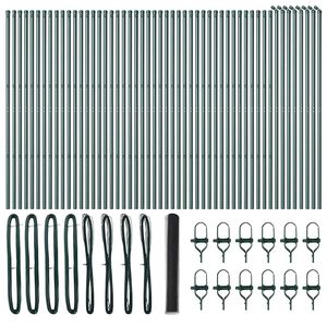 vidaXL Słupek ogrodzeniowy. Szary 100 x 1,4 m (siatka 50 mm)