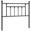 vidaXL Metalowe wymienne wezgłowie, czarne, 107 cm