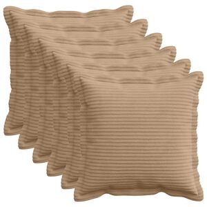 vidaXL Poszewka na poduszkę 6 szt. HOUTEN brązowy 30 x 30 cm sztruks