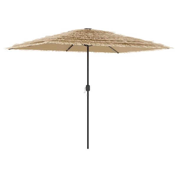 vidaXL Parasol ogrodowy z LED, stalowy słupek, brązowy, 300x200x250 cm