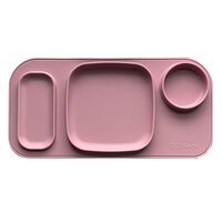 DERYAN Silikonowa podkładka pod naczynia dla dzieci Quuby, różowa
