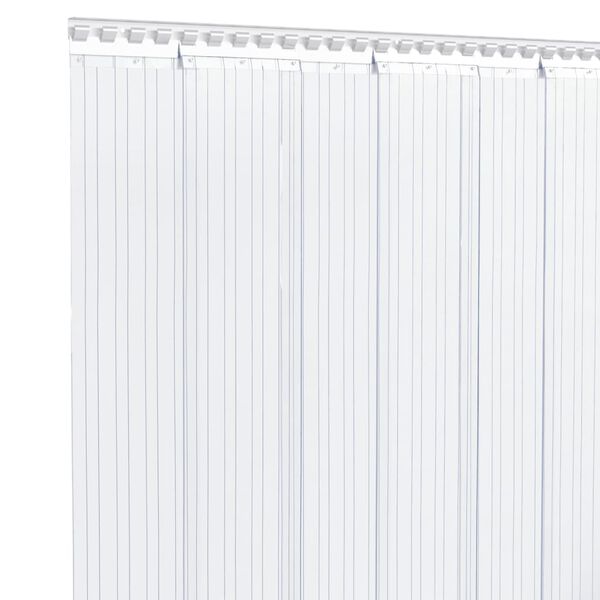 vidaXL Kurtyna paskowa, przezroczysta, 200 mm x 1,6 mm, 25 m, PVC