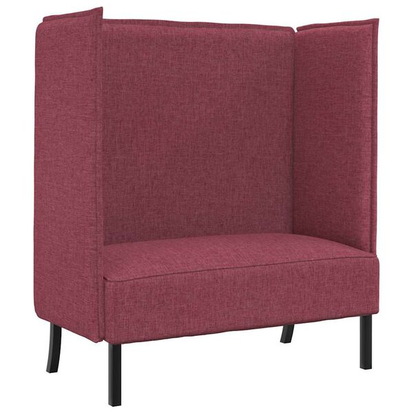vidaXL Sofa z wysokim oparciem czerwone wino 109 x 56 x 121 cm tkanina