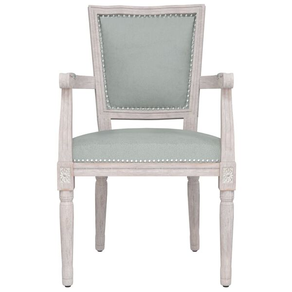 vidaXL Krzesło stołowe, jasnoszare, obite aksamitem