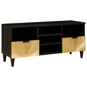 vidaXL Szafka pod telewizor Czarny i złoto 100 x 33 x 46 cm