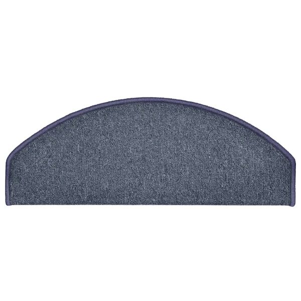 vidaXL Maty na schody 30 szt. 65x24x4 cm Ciemnoszare i niebieskie, p&oacute;łokrągłe, duże