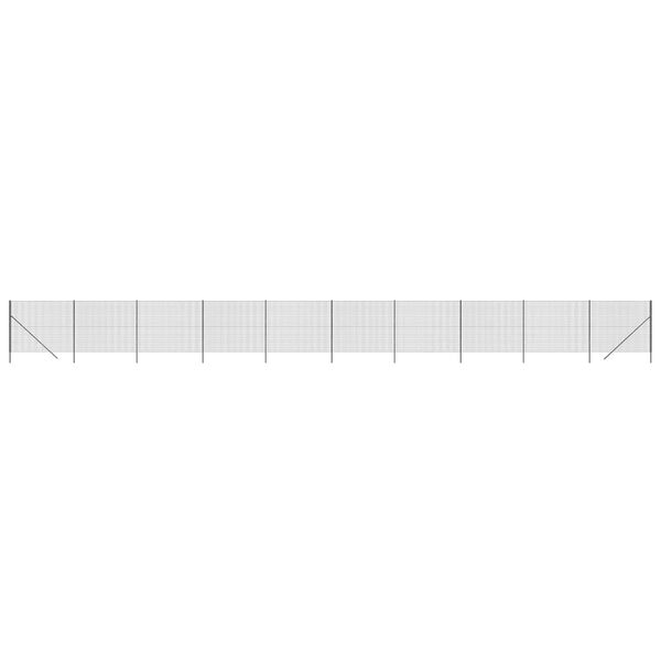 vidaXL Ogrodzenie z siatki drucianej, antracytowe, 2,2x25 m