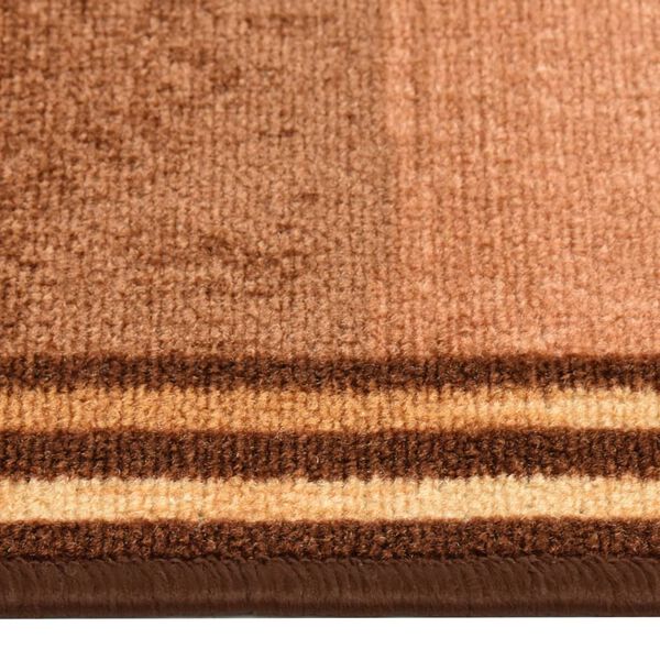 vidaXL Dywanik z żelowym spodem, wz&oacute;r blokowy, beżowy, 67 x 150 cm