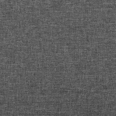 vidaXL Łóżko kontynentalne z materacem, ciemnoszara tkanina, 140x190cm
