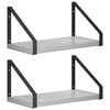 vidaXL P&oacute;łki ścienne 2 szt. Betonowy szary 30 x 16 x 15,5 cm