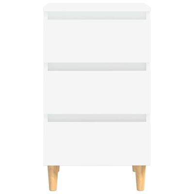 vidaXL 2 szafki nocne z drewnianymi nóżkami, białe, 40x35x69 cm
