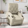 vidaXL Rozkładany fotel pionizujący, elektryczny, kremowy, ekosk&oacute;ra