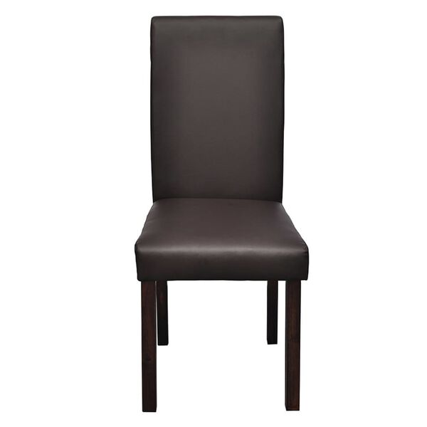 vidaXL Krzesła stołowe, 4 szt., brązowe, obite sztuczną sk&oacute;rą