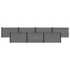vidaXL Panel ogrodzeniowy 7 pcs WPC i aluminium Szary