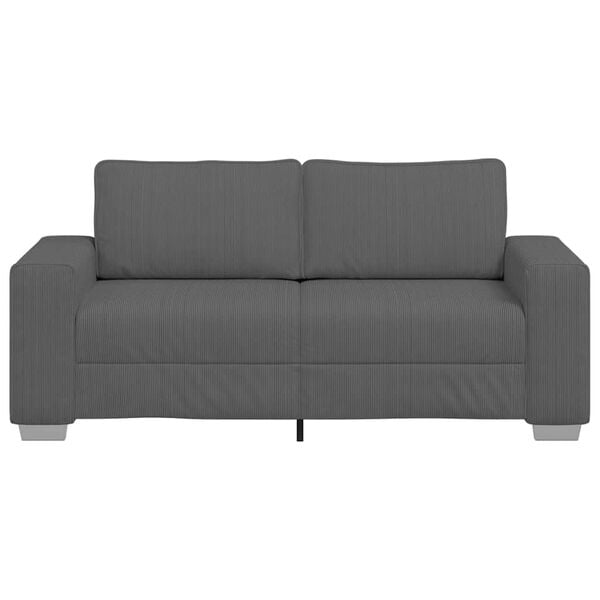 vidaXL Sofa dwuosobowa Ciemnoszara 180x77x82 cm Tkanina sztruksowa