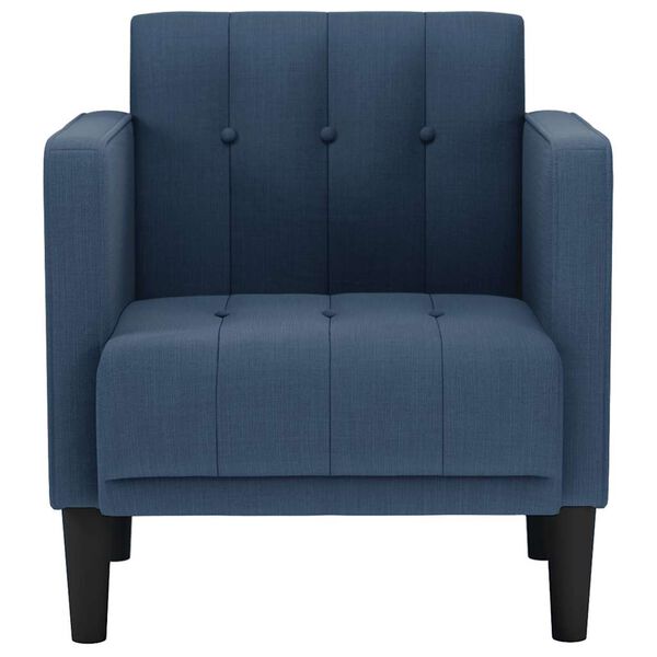 vidaXL Sofa Fotel z Podłokietnikami Niebieski 53 cm Tkanina