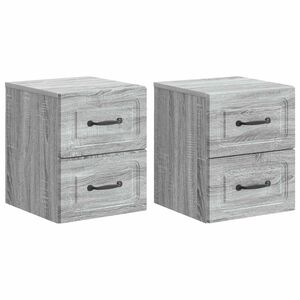 vidaXL Wisząca Szafka Nocna 2 szt. Szary Sonoma 34,5 x 33 x 40 cm