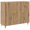 vidaXL Bufet Dąb rzemieślniczy 90 x 34 x 80 cm Materiał drewnopochodny