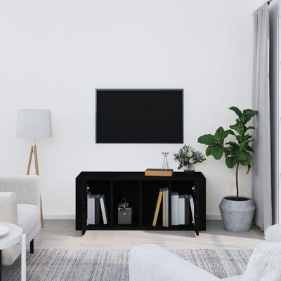 vidaXL Szafka pod TV, czarna, 100x35x40 cm, materiał drewnopochodny