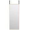 vidaXL Lustro na drzwi, złote, 30x80 cm, szkło i aluminium