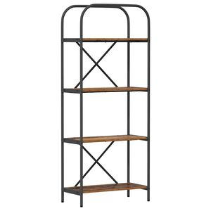 vidaXL P&oacute;łka na książki 4 poziomy 60 x 30 x 146 cm Drewno inżynieryjne