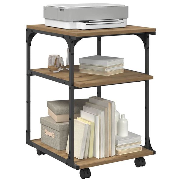 vidaXL Stojak na drukarkę Dąb rzemieślniczy 43 x 48 x 64 cm