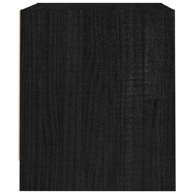 vidaXL Szafki nocne, 2 szt., czarne, 40x30,5x35,5 cm, drewno sosnowe