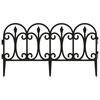 vidaXL Obrzeża trawnikowe, 17 szt., czarne, 10 m, PP