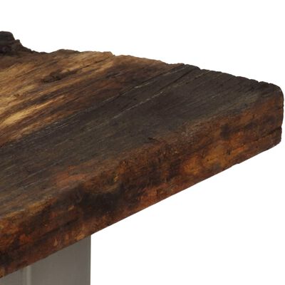 vidaXL Stolik konsola, drewno z odzysku i stal, 120 x 35 x 76 cm