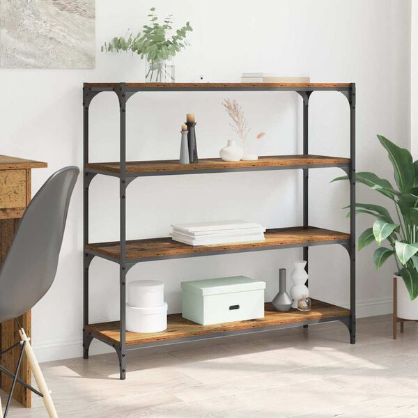 vidaXL Szafka na książki Stare drewno 100 x 33 x 100 cm